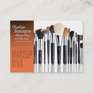 Makeupdivaen borstar - visitkort