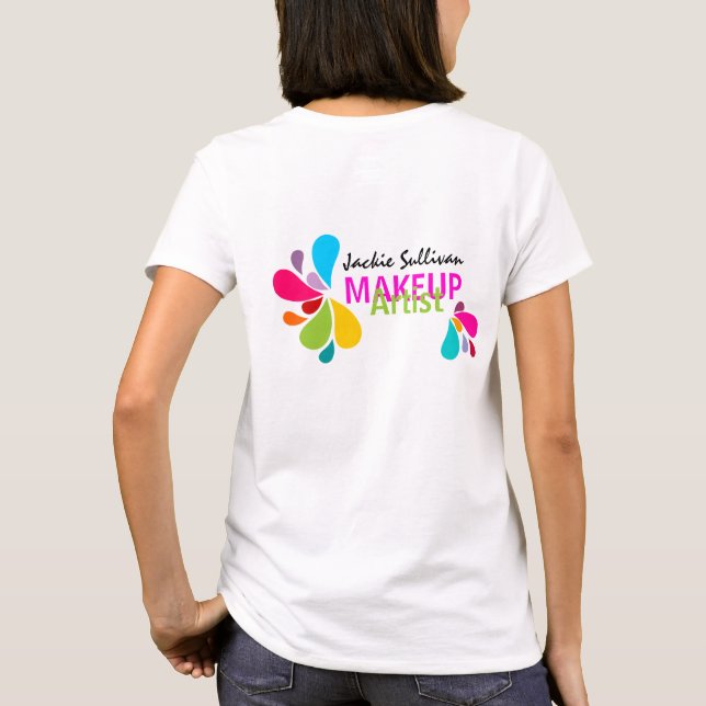 Makeupkonstnär eller målare tee shirt (Baksida)