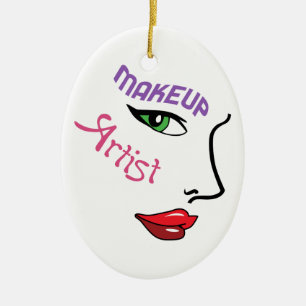 Makeupkonstnär Julgransprydnad Keramik
