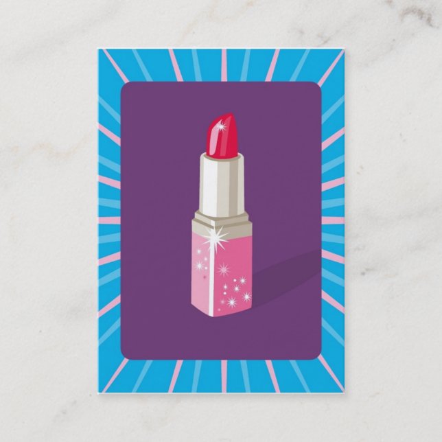 Makeupkonstnär/läppstift Visitkort (Framsida)