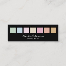 makeupkonstnär - moderna fina pastellfärger mini visitkort