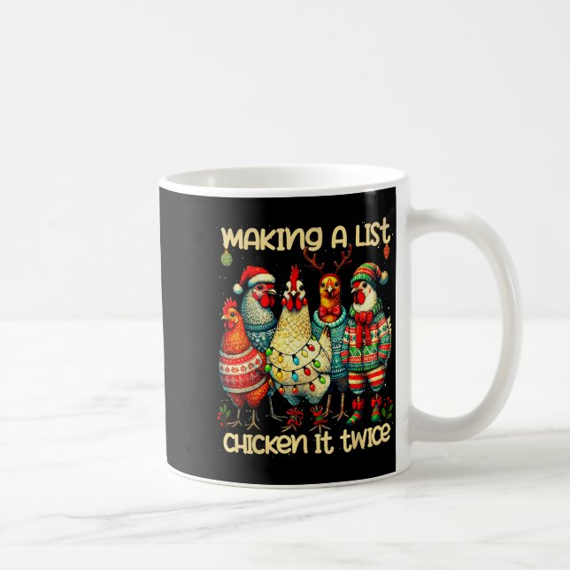Making A List Chicken It Twice Funny Mama Chicken  Kaffemugg (Höger)