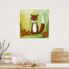 Making Choices Whimsical Woodland Fox Konstnärlig Poster