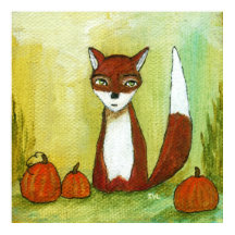 Making Choices Whimsical Woodland Fox Konstnärlig