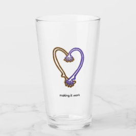 Making It Work Mug Quirky Heart  Glass Glaskopp