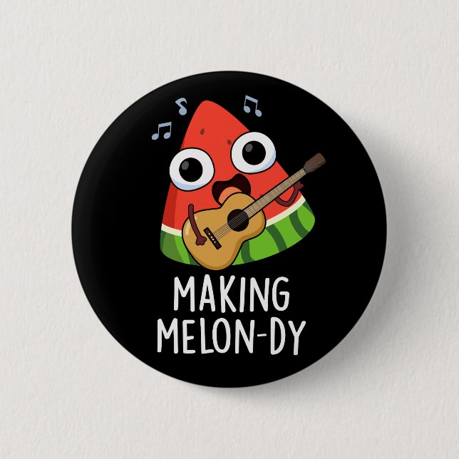 Making Melon-dy Funny Melon Pun Dark BG Knapp (Framsida)