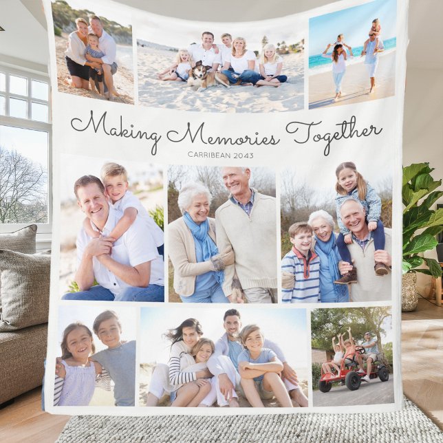 Making Memories Together Photo Collage Keepsake Fleecefilt (Skapare uppladdad)