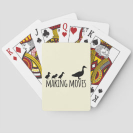 Making Moves Mama Duck and Ducklings Motivational Casinokort
