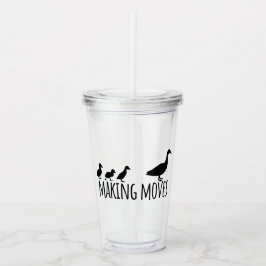 Making Moves Mama Duck and Ducklings Motivational Take Away Mugg