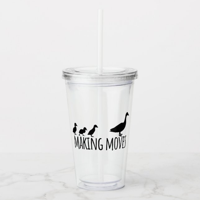 Making Moves Mama Duck and Ducklings Motivational Take Away Mugg (Framsida)