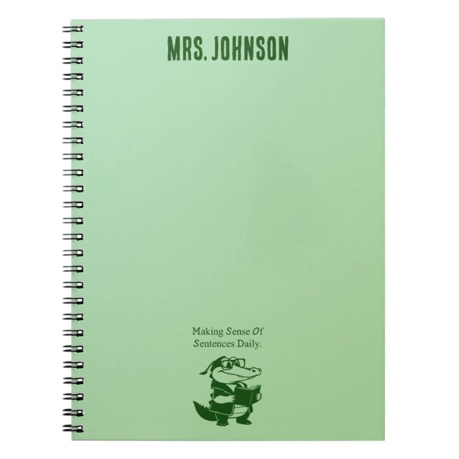 Making Sense of Sentences English Teacher Design Anteckningsbok (Framsidan)