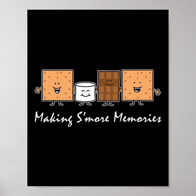 Making Smore Memories Camping Campfire Smores Cart Poster (Framsidan)