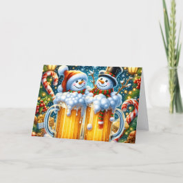 Making Spirits Bright Beer Stein Holiday Card Helgkort