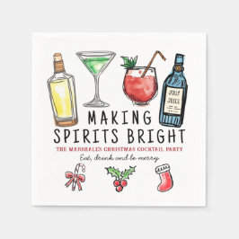 Making Spirits Bright Drinks Christmas Cocktail Pappersservett