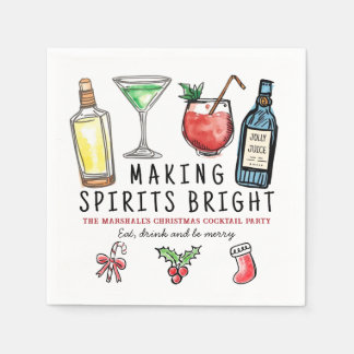 Making Spirits Bright Drinks Christmas Cocktail Pappersservett
