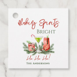 Making Spirits Bright Festive Cocktails Holiday Gåvor Etiketter