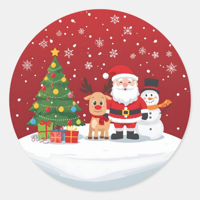 Making Spirits Bright Runt Klistermärke (Framsida)