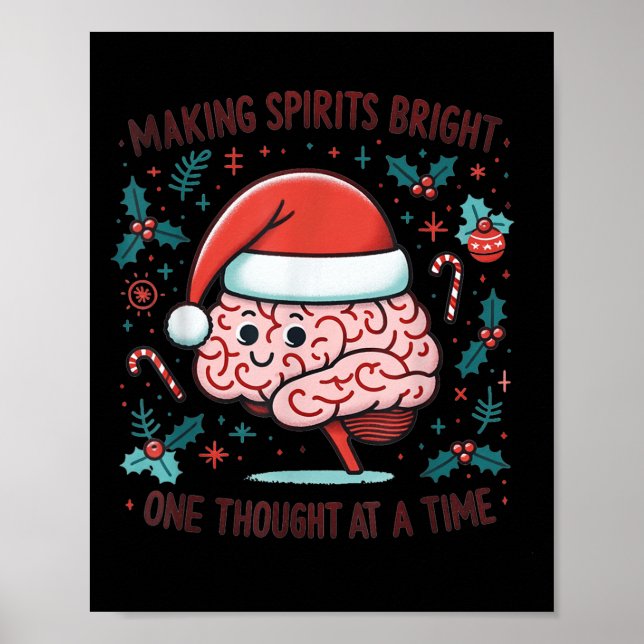 Making Srits Bright Funny Brain Christmas Mental H Poster (Framsidan)