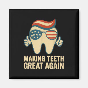 Making Teeth Great Again 4:e juli Amerika Solglasö Magnet