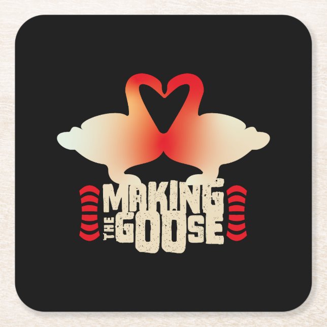 MAKING THE GOOSE BY MASANSER PIXELAT UNDERLÄGG PAPPER KVADRAT (Framsidan)