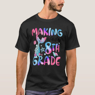 Making Waves In 8th Grade Fish Tail Tie Dye Back T Shirt