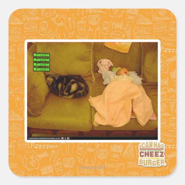 Makitstop Fyrkantigt Klistermärke (Framsida)