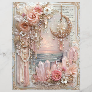 Måkkristaller Skrot Journal Scrapbook Papper
