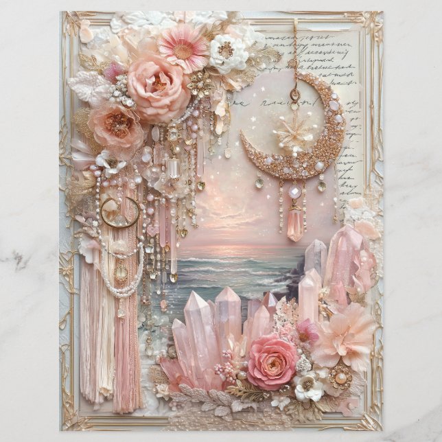 Måkkristaller Skrot Journal Scrapbook Papper (Framsida)