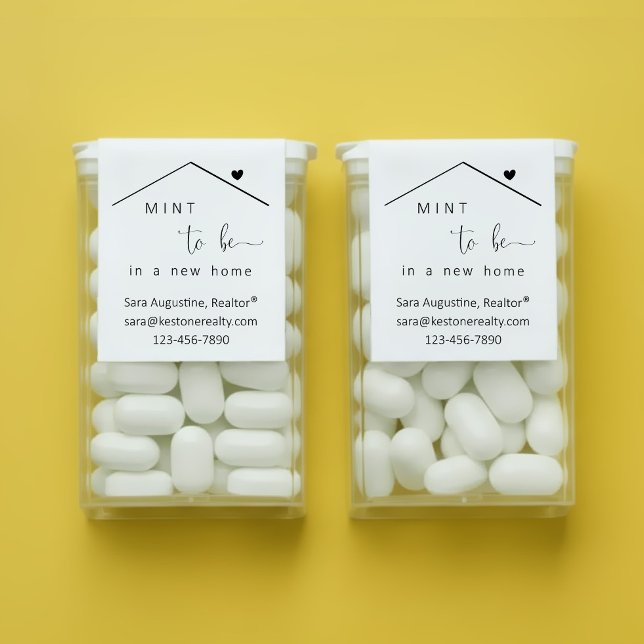 Mäklar Tic Tac Mints Tuggummietikett Adressetikett (Skapare uppladdad)