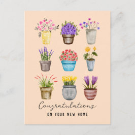 Mäklarens Grattis till husuppvärmning Modern budge Vykort