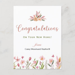 Mäklargrattis Personliga blommor Vykort