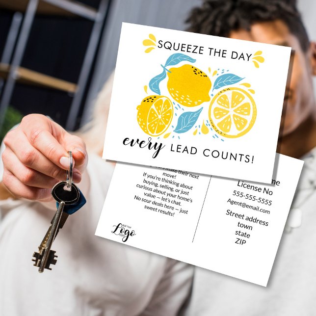 Mäklarmarknadsföring Postkort – Squeeze the Day,  Flygblad (Skapare uppladdad)