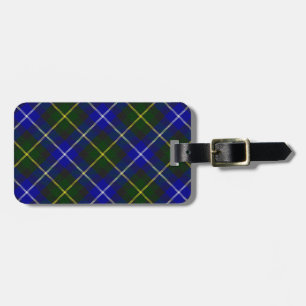 Makneil av Barra tartan Blue grönt plaid Bagagebricka