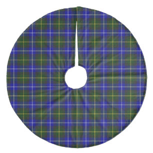Makneil av Barra tartan Blue grönt plaid Julgransmatta Fleece