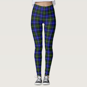 Makneil av Barra tartan Blue grönt plaid Leggings
