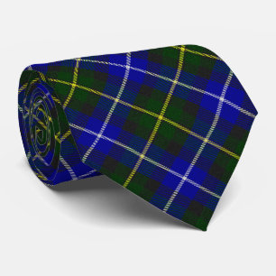 Makneil av Barra tartan Blue grönt plaid Slips