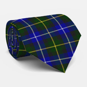 Makneil av Barra tartan Blue grönt plaid Slips