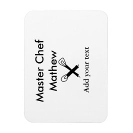Mäkokonköksmästare tillsätt text namn cutl magnet