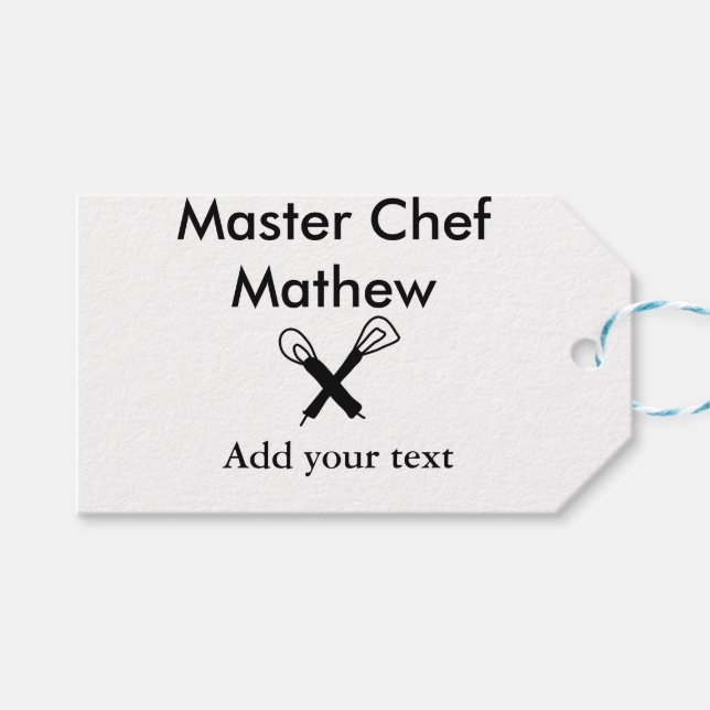 Mäkokonköksmästare tillsätt text namn cutl presentetikett (Framsidan (Horisontell))