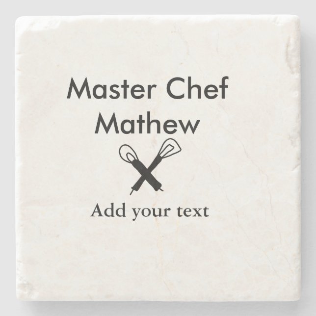 Mäkokonköksmästare tillsätt text namn cutl stenunderlägg (Framsidan)