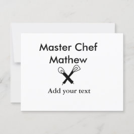 Mäkokonköksmästare tillsätt text namn cutl vykort