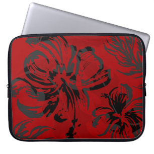 Makole Hibiscus Blommigt Hawaiian Neoprene Wetdräe Laptop Sleeve