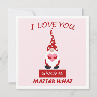 MAKOM1000- Gnome Cute Valentine Humor Julkort