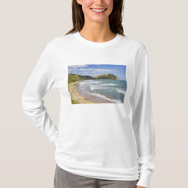 Makorori Beach nära Gisborne, Eastland, Nya 2 Tee Shirt (Framsida)