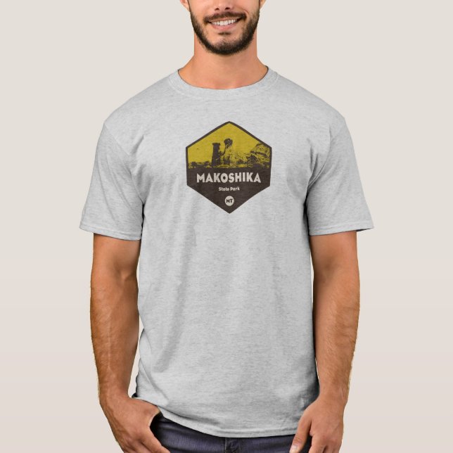 Makoshika State Park Montana T Shirt (Framsida)