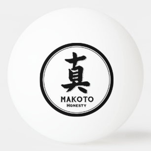 MAKOTO-hederlighet bushido dygnet samurai kanji-ta Pingisboll