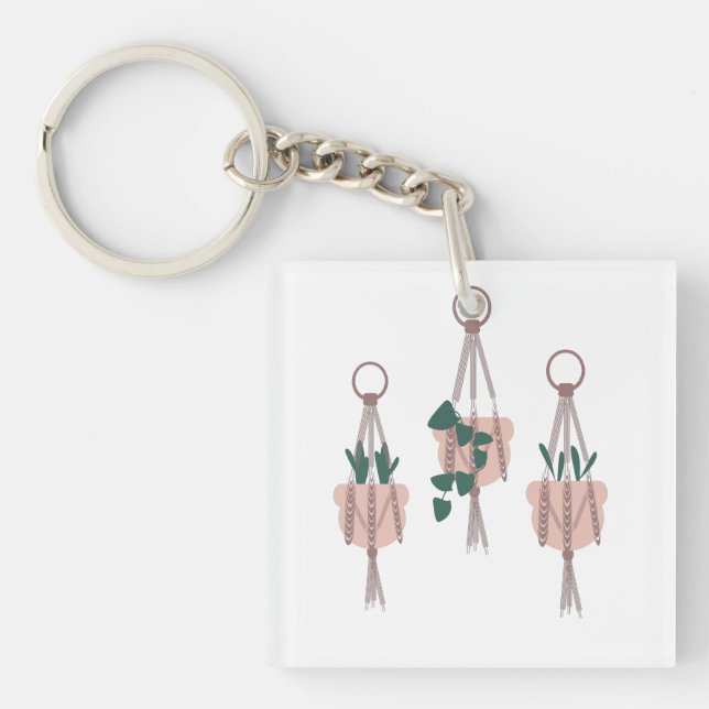 Makramee växtkrok plansch planter krukor illustrat (Framsidan)