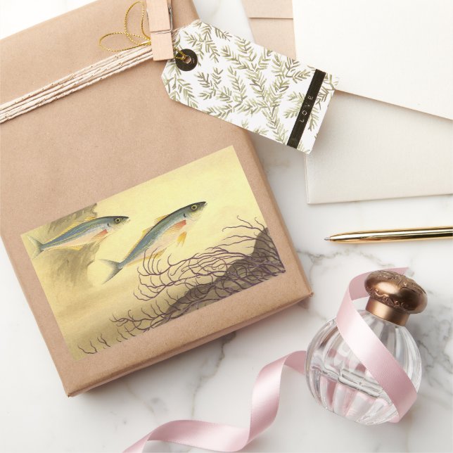 Makrill Fisksimning i oceanen Rektangulärt Klistermärke (Gifting)