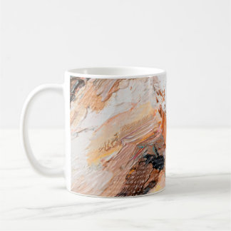 Makro. Abstrakt konst. Uttrycklig präglad pastörol Kaffemugg