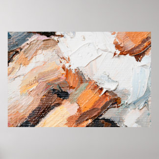 Makro. Abstrakt konst. Uttrycklig präglad pastörol Poster